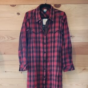 Kavu Red and Black Plaid Shirt
